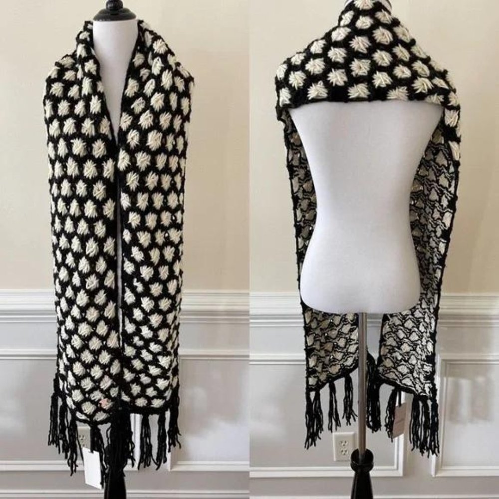 VERO ALFIE Wool Scarf *NEW* VEROALFIE NECK WARMER 80" SHAWL WRAP RETIRED!